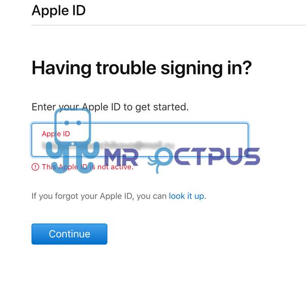 مشکل this apple id is not active چیست؟